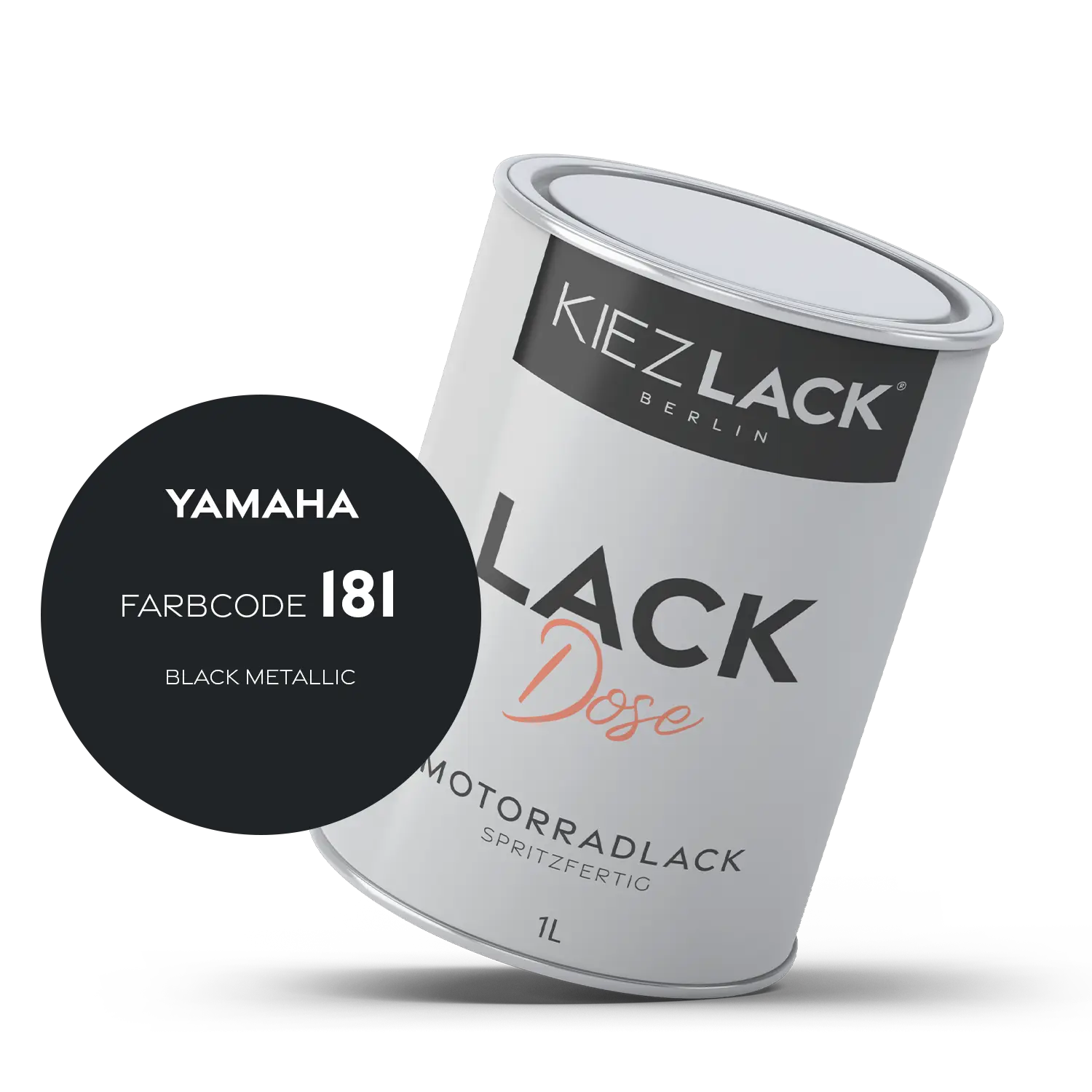 Kiezlack 1K Motorradlack Basislack Lackdose Yamaha 181 BLACK METALLIC