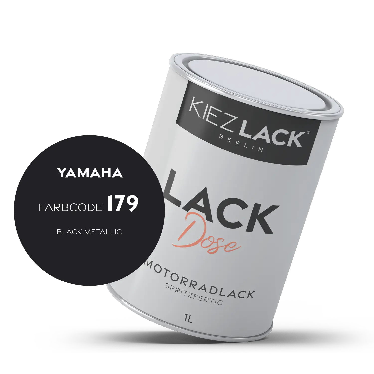 Kiezlack 1K Motorradlack Basislack Lackdose Yamaha 179 BLACK METALLIC