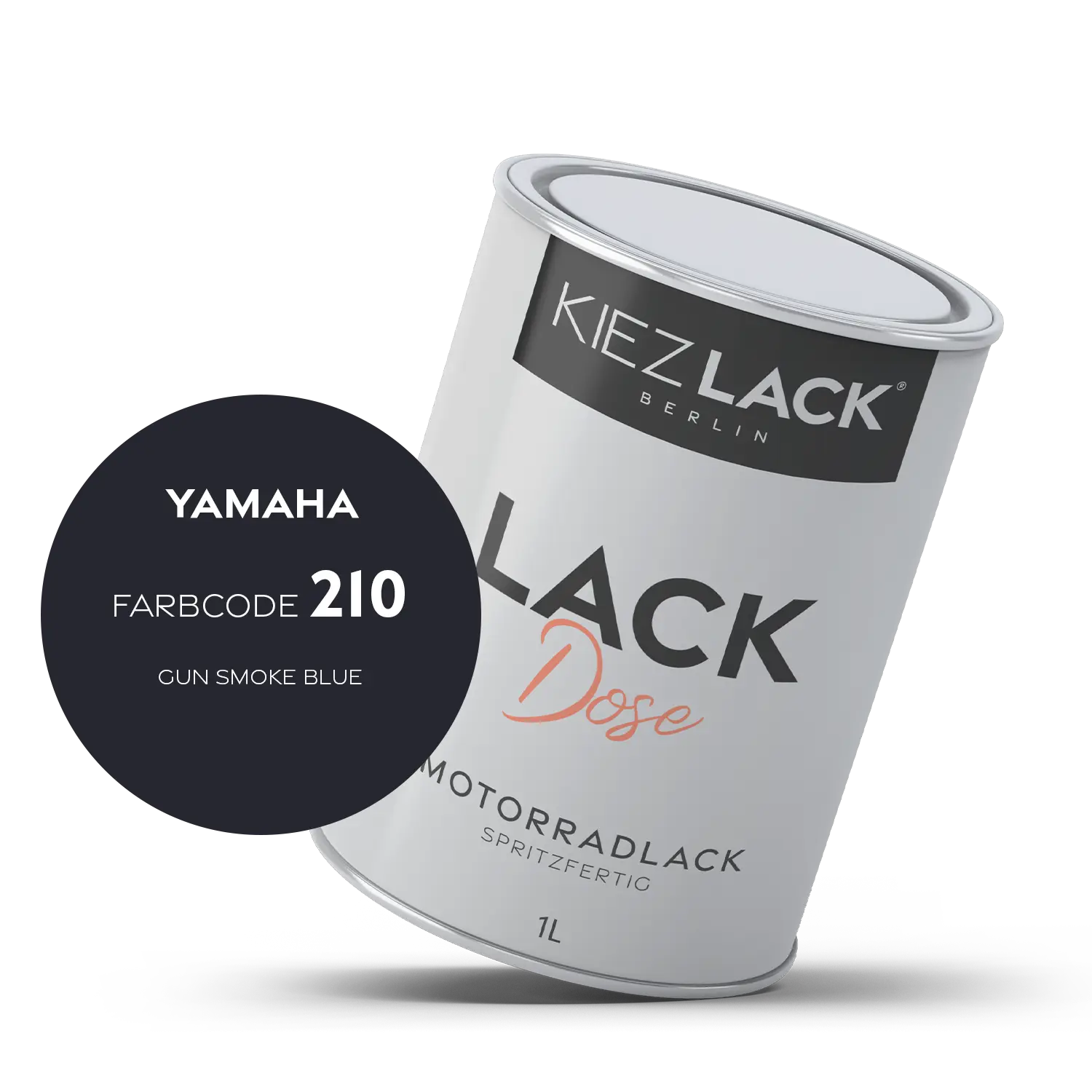 Kiezlack 1K Motorradlack Basislack Lackdose Yamaha 210 GUN SMOKE BLUE