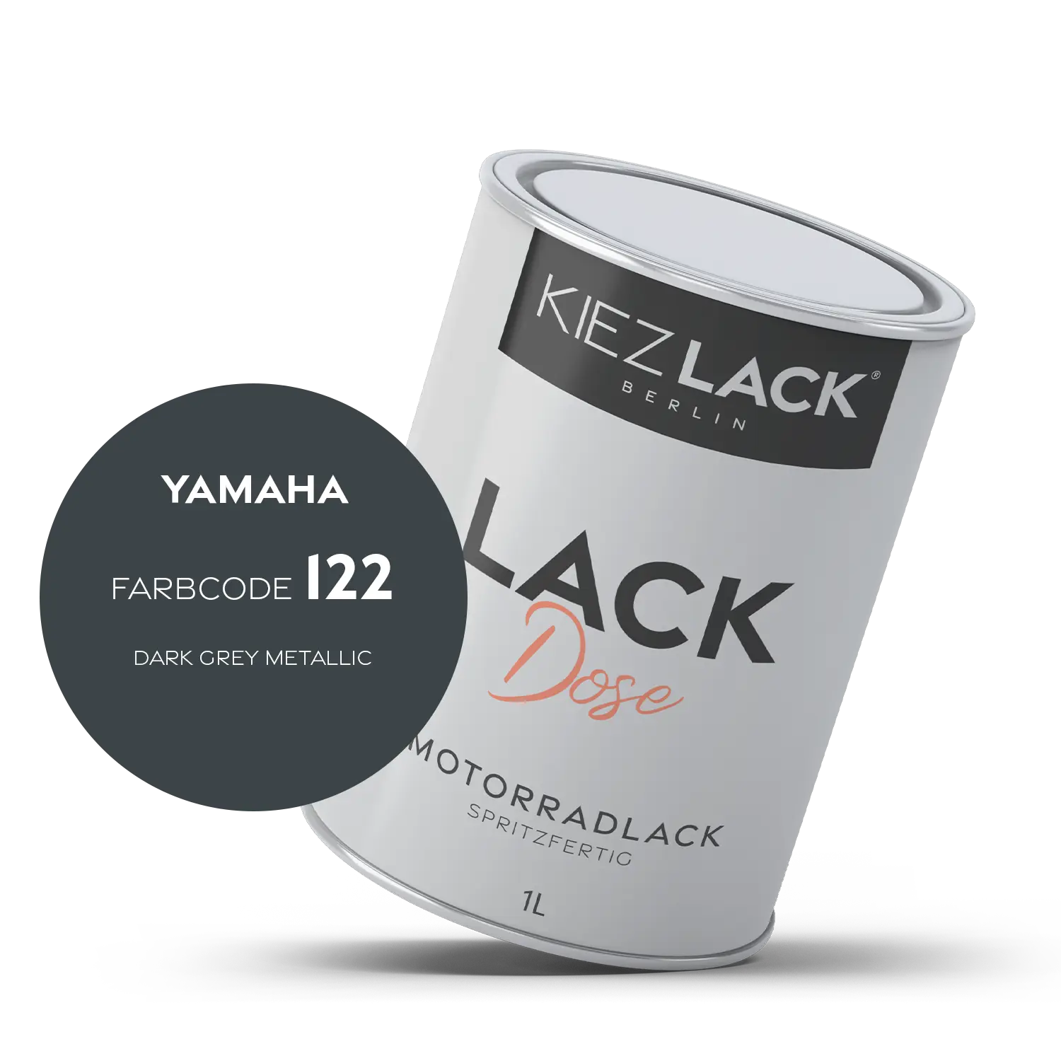 Kiezlack 1K Motorradlack Basislack Lackdose Yamaha 122 DARK GREY METALLIC