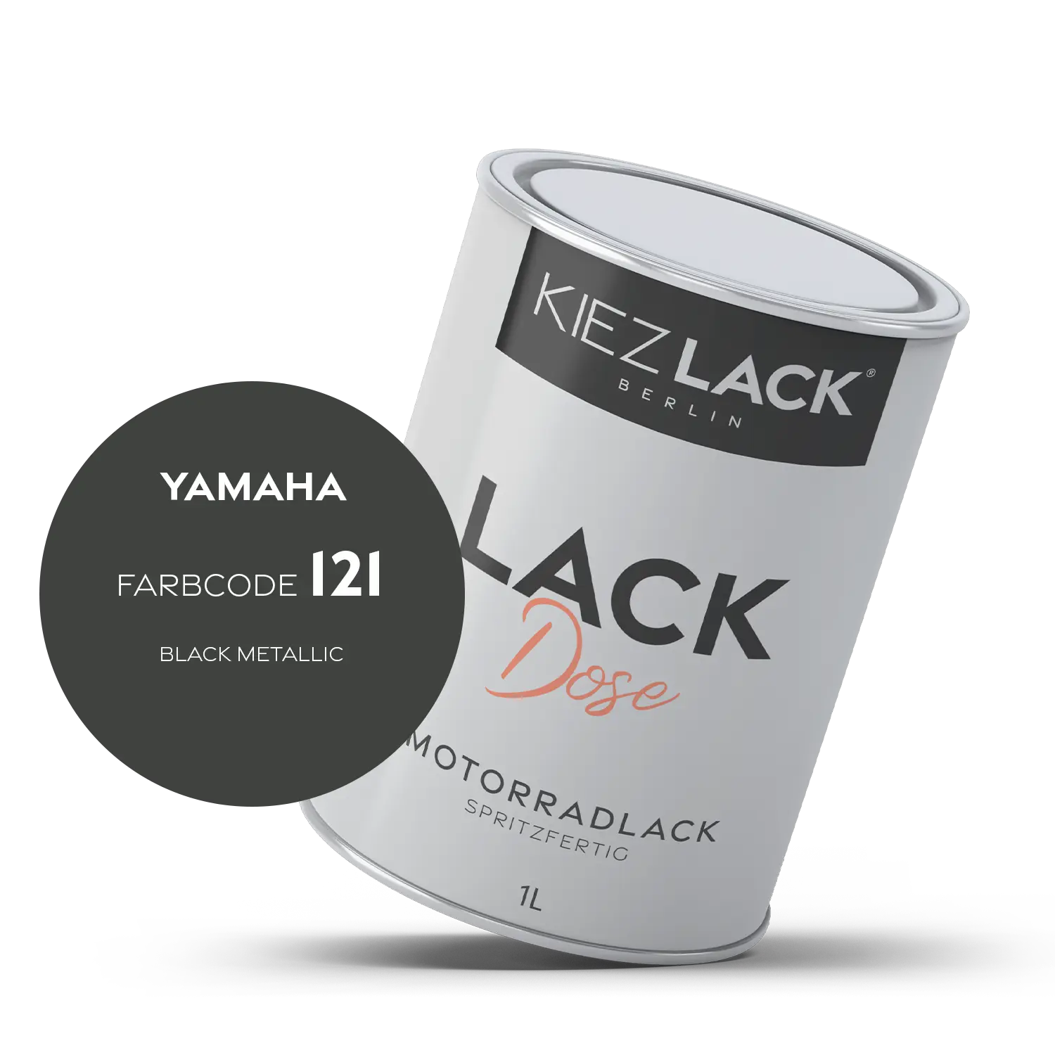 Kiezlack 1K Motorradlack Basislack Lackdose Yamaha 121 BLACK METALLIC