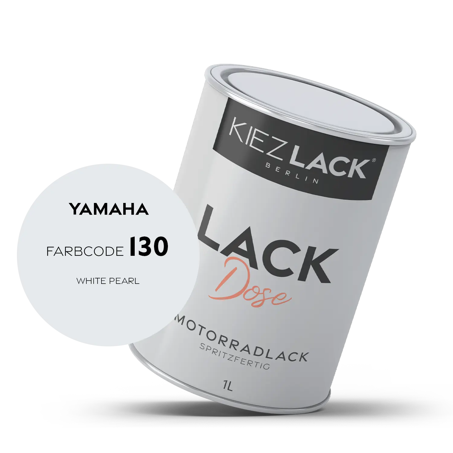 Kiezlack 1K Motorradlack Basislack Lackdose Yamaha 130 WHITE PEARL