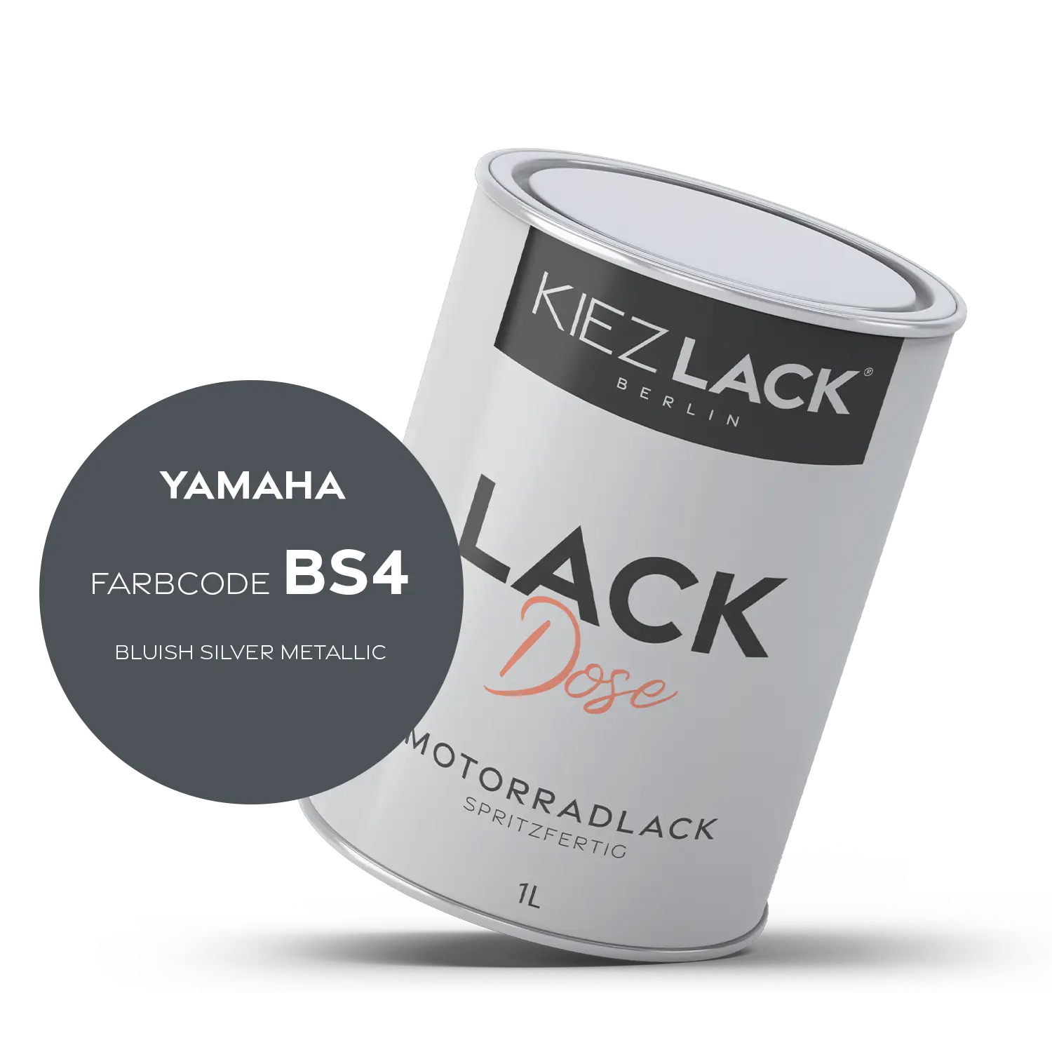 Kiezlack 1K Motorradlack Basislack Lackdose Yamaha BS4 BLUISH SILVER METALLIC