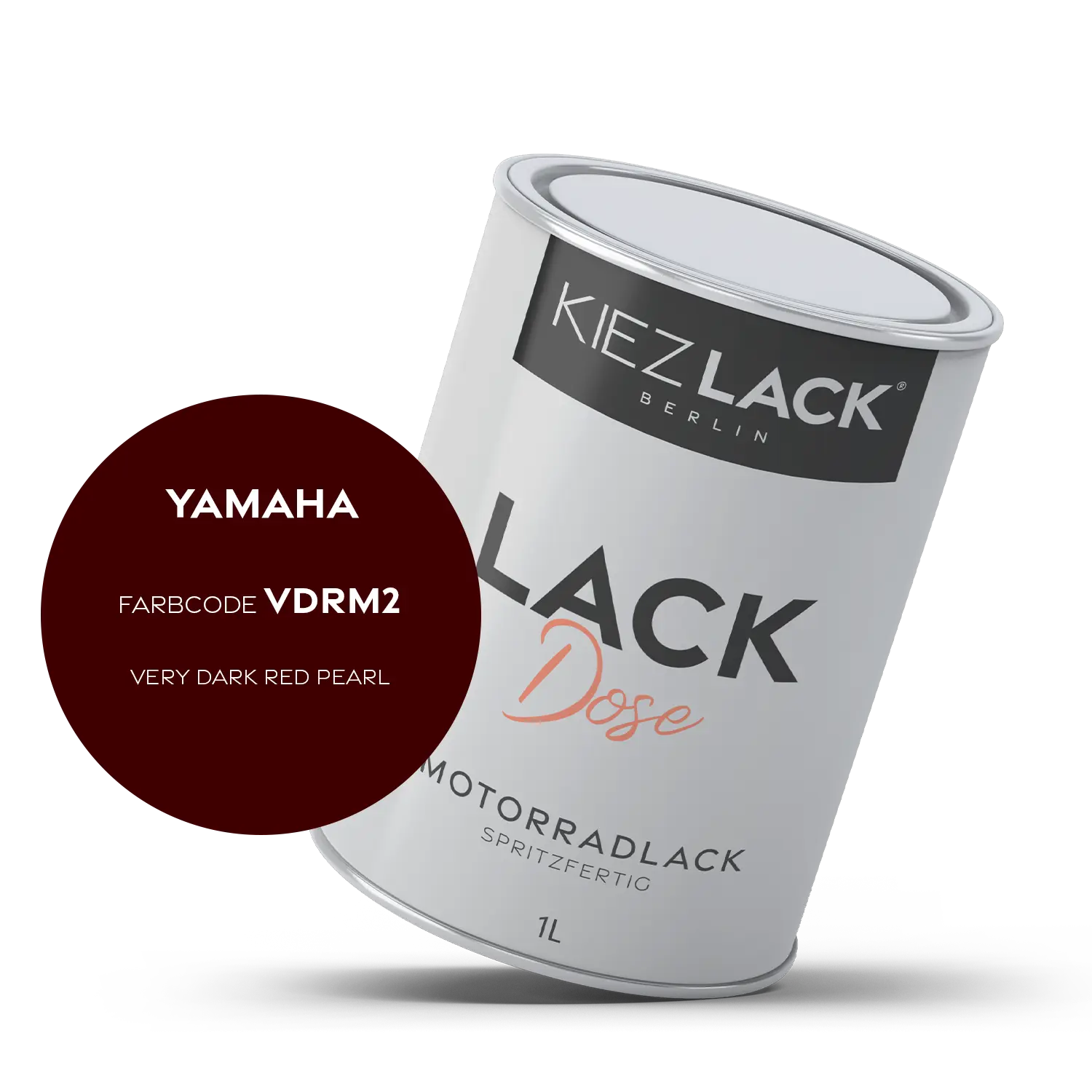 Kiezlack 1K Motorradlack Basislack Lackdose Yamaha VDRM2 VERY DARK RED PEARL