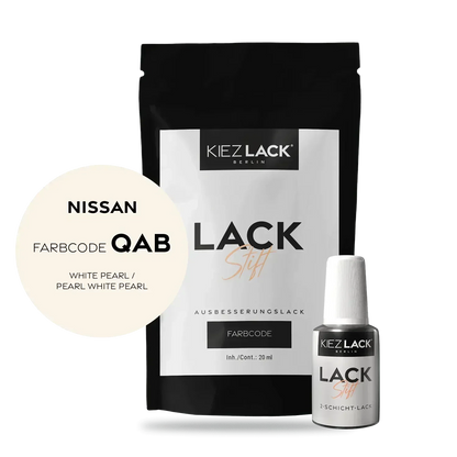 Kiezlack Lackstift Autolack Lackstift NISSAN QAB WHITE PEARL
