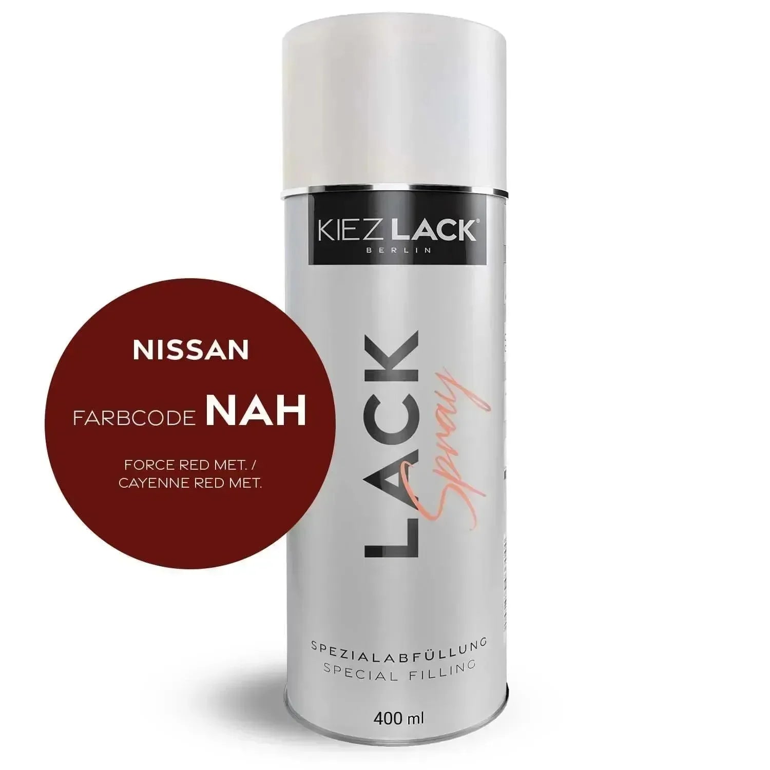Kiezlack Lackspray Autolack Spraydose NISSAN NAH FORCE RED MET.