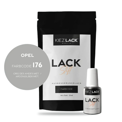 Kiezlack Lackstift Autolack Lackstift OPEL 176 GRIS DES ANDES MET.