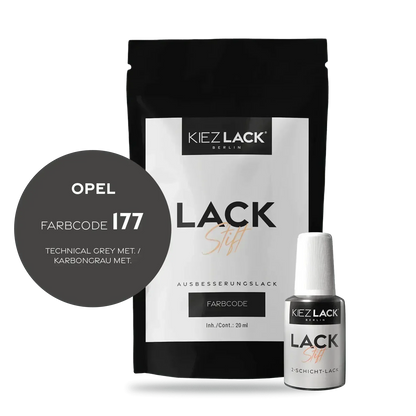 Kiezlack Lackstift Autolack Lackstift OPEL 177 TECHNICAL GREY MET.