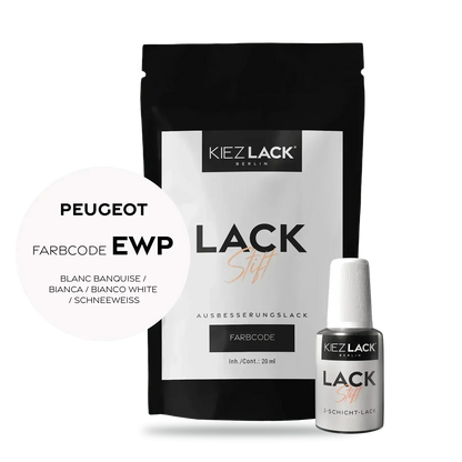 Kiezlack Lackstift Autolack Lackstift Peugeot EWP BLANC BANQUISE