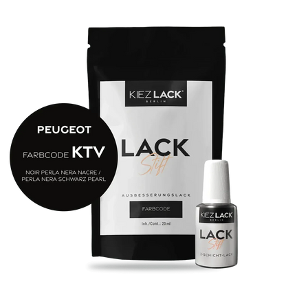 Kiezlack Lackstift Autolack Lackstift Peugeot KTV NOIR PERLA NERA NACRE