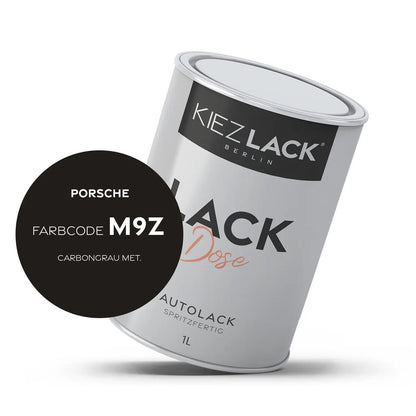 Kiezlack 1K Autolack Lackdose Basislack spritzfertig PORSCHE M9Z CARBONGRAU MET.