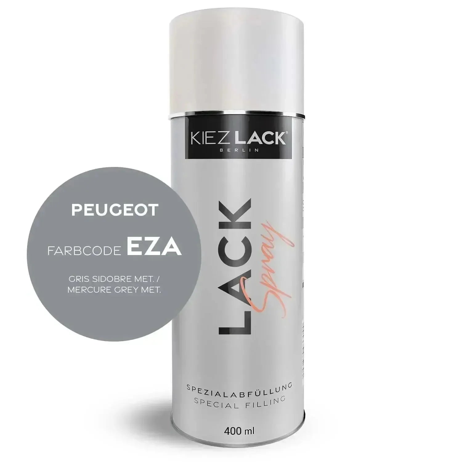 Kiezlack Lackspray Autolack Spraydose Peugeot EZA GRIS SIDOBRE MET.