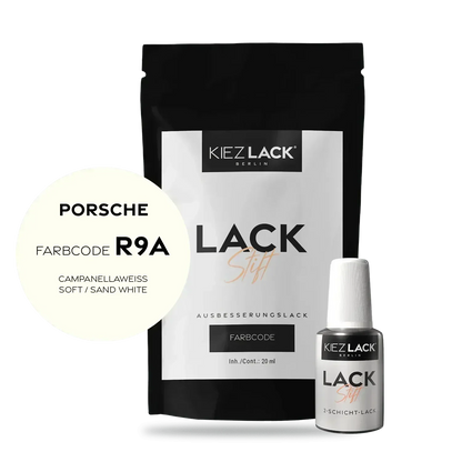 Kiezlack Lackstift Autolack Lackstift PORSCHE R9A CAMPANELLAWEISS