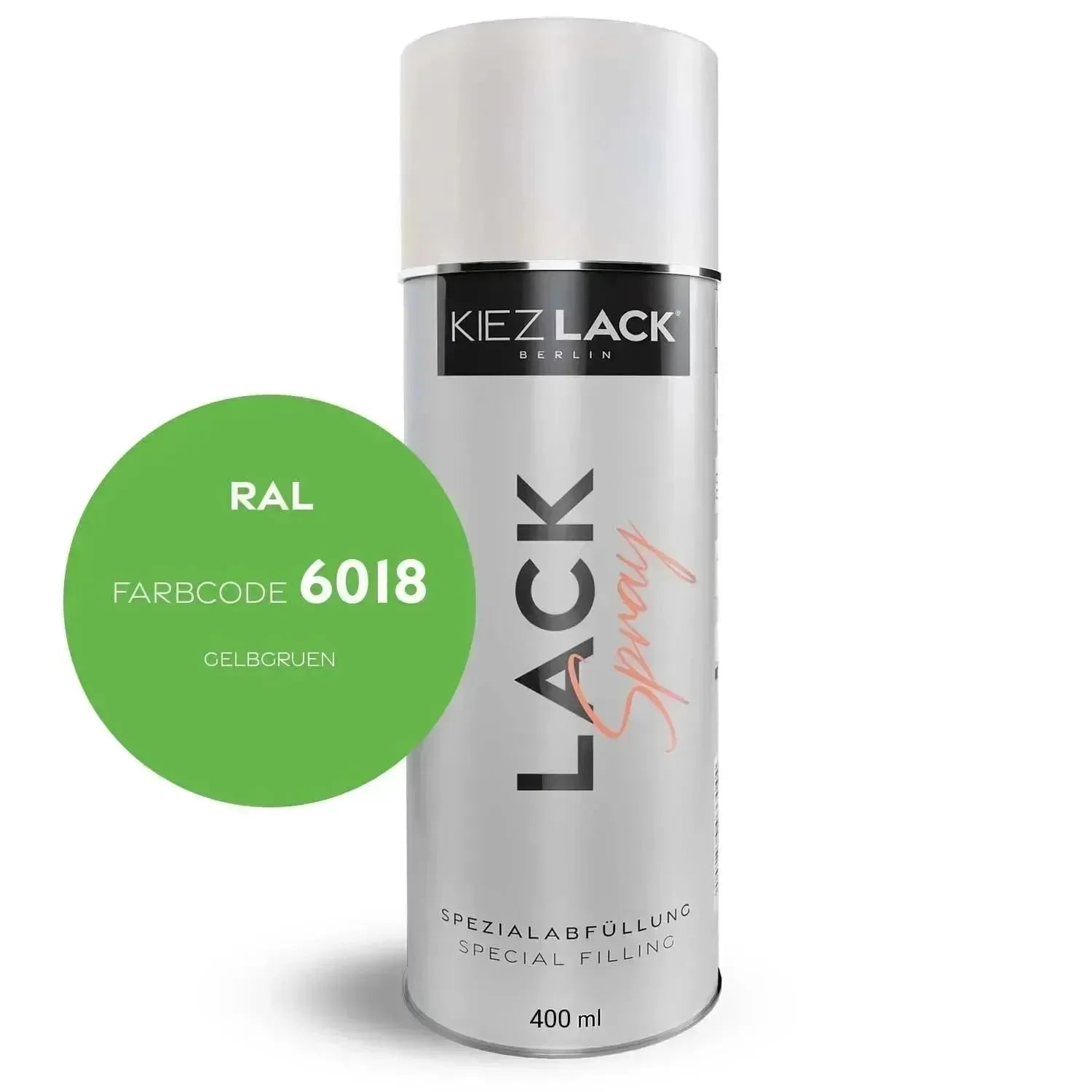 Kiezlack Lackspray Autolack Spraydose RAL 6018 GELBGRUEN