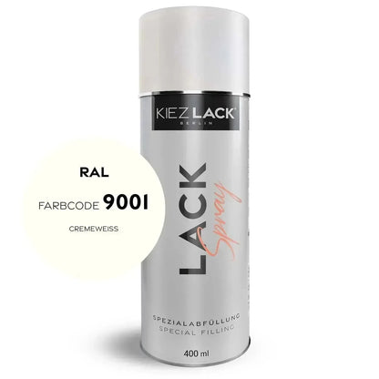 Kiezlack Lackspray Autolack Spraydose RAL 9001 CREMEWEISS