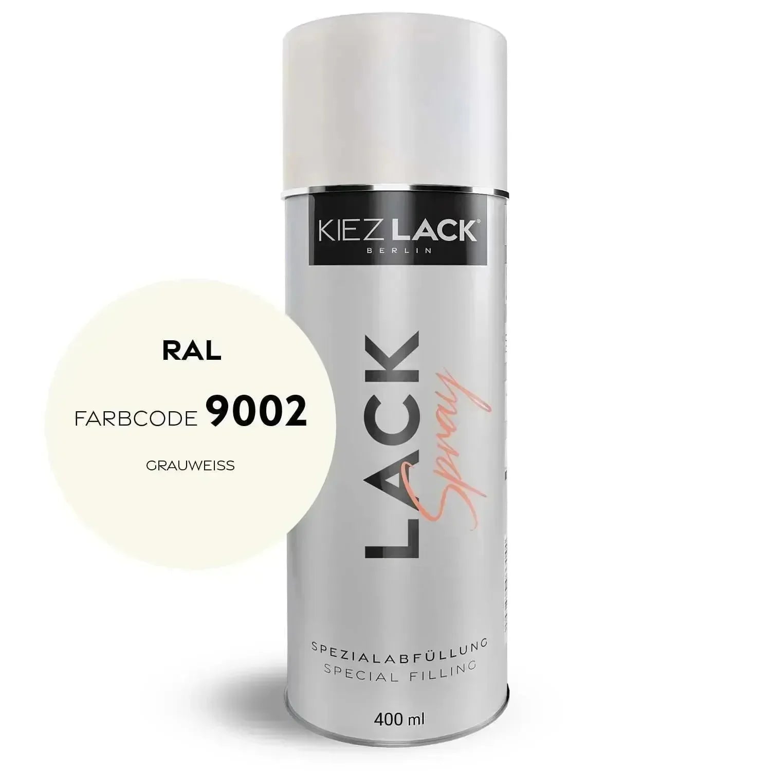 Kiezlack Lackspray Autolack Spraydose RAL 9002 GRAUWEISS