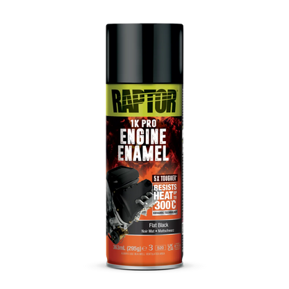 Raptor Schwarz Matt RAPTOR 1K Pro Motorlack Spray hitzebeständig bis 300 °C FARBWAHL