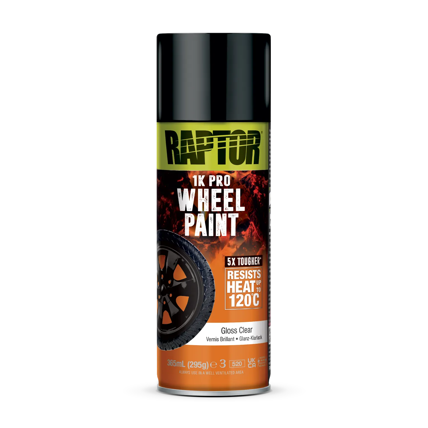 Raptor Transparent/Klarlack RAPTOR 1K Pro Felgenlack 5x robuster Schutz hitzefest UV-stabil FARBWAHL