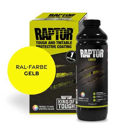 Raptor RAL 1000 - Grünbeige / 1er Flaschen-KIT / ohne RAPTOR Liner Flaschen-Kit RAL-Farben Gelb