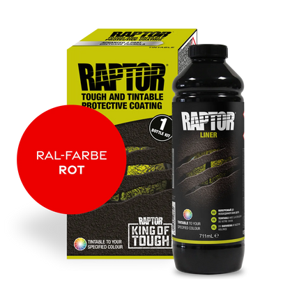 Raptor RAL 3000 - Feuerrot / 1er Flaschen-KIT / ohne RAPTOR Liner Flaschen-Kit RAL-Farben Rot