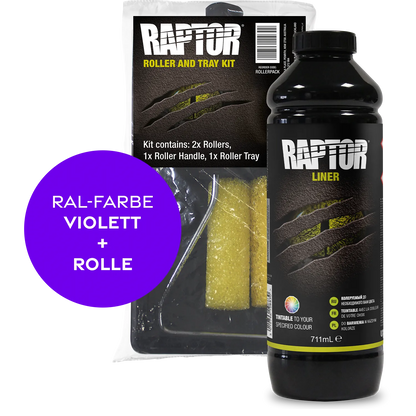 Raptor RAL 4001 - Rotlila / 1er Flaschen-KIT / Raptor Roller Kit RAPTOR Liner Flaschen-Kit RAL-Farben Violett