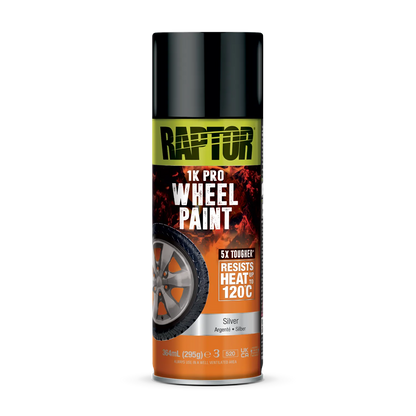 Raptor Silber RAPTOR 1K Pro Felgenlack 5x robuster Schutz hitzefest UV-stabil FARBWAHL