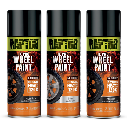 Raptor RAPTOR 1K Pro Felgenlack 5x robuster Schutz hitzefest UV-stabil FARBWAHL