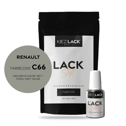 Kiezlack Lackstift Autolack Lackstift Renault C66 GRIS BEIGE NACRE MET.