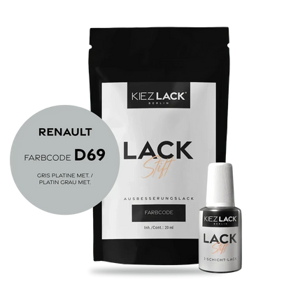 Kiezlack Lackstift Autolack Lackstift Renault D69 GRIS PLATINE MET.