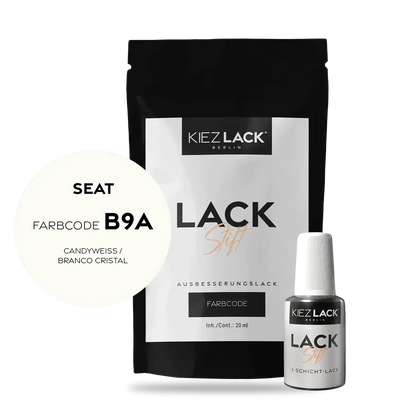Kiezlack Lackstift Autolack Lackstift Seat B9A CANDYWEISS