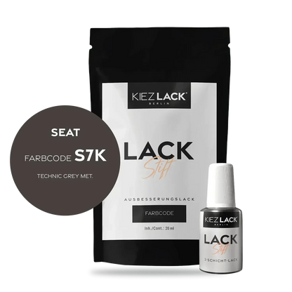 Kiezlack Lackstift Autolack Lackstift Seat S7K TECHNIC GREY MET.