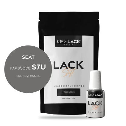 Kiezlack Lackstift Autolack Lackstift Seat S7U GRIS SOMBRA MET.