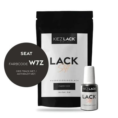 Kiezlack Lackstift Autolack Lackstift Seat W7Z GRIS TRACK MET.