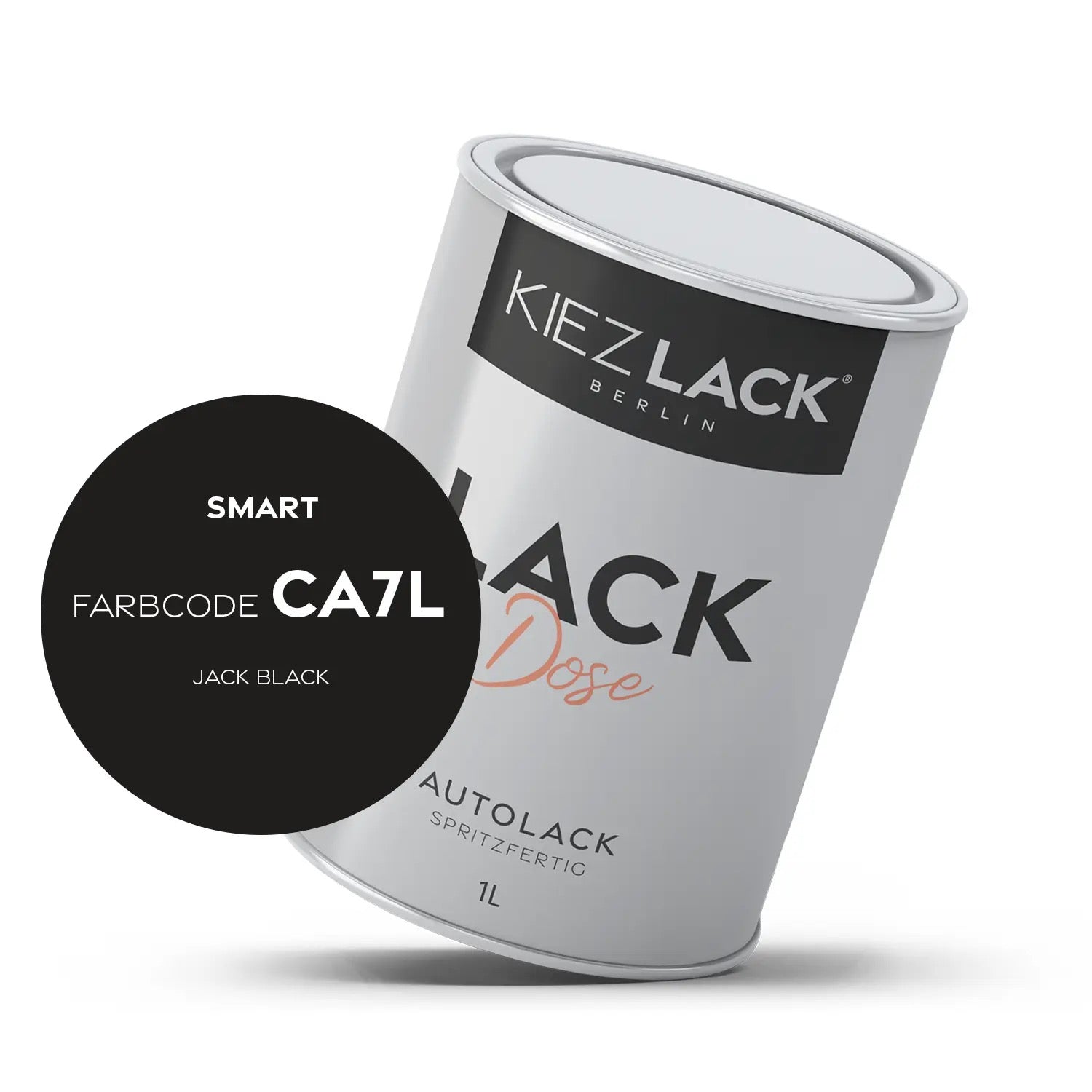 Kiezlack 1K Autolack Lackdose Basislack spritzfertig SMART CA7L JACK BLACK