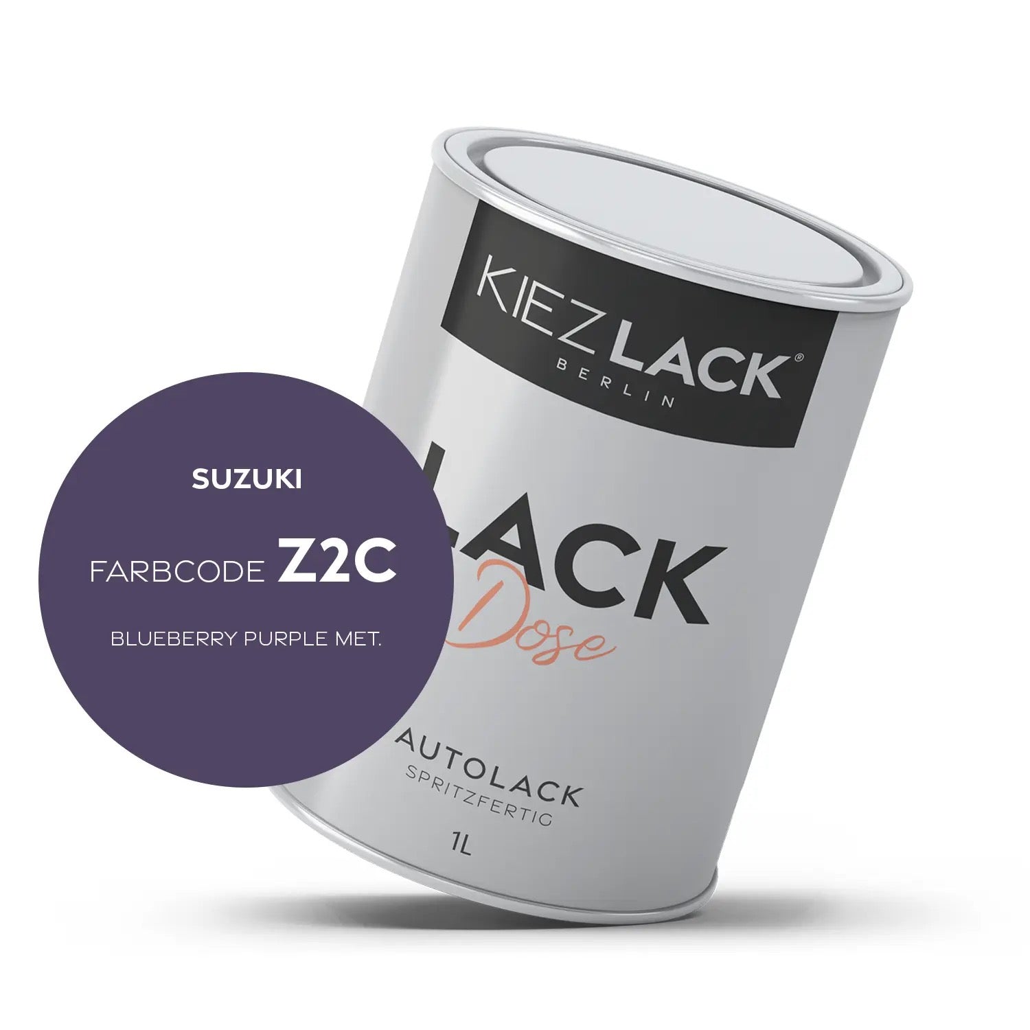 Kiezlack 1K Autolack Lackdose Basislack spritzfertig SUZUKI Z2C BLUEBERRY PURPLE MET.