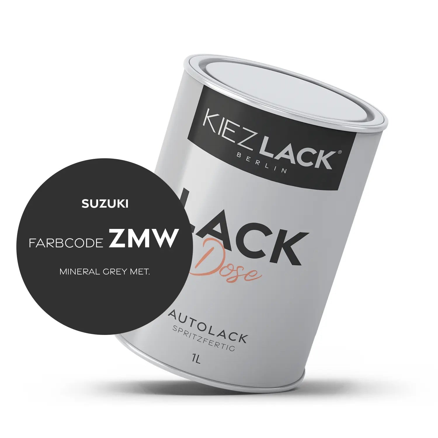 Kiezlack 1K Autolack Lackdose Basislack spritzfertig SUZUKI ZMW MINERAL GREY MET.