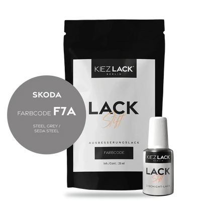 Kiezlack Lackstift Autolack Lackstift Skoda F7A STEEL GREY