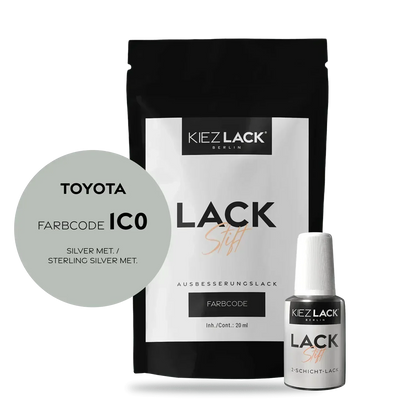 Kiezlack Lackstift Autolack Lackstift Toyota 1C0 SILVER MET.
