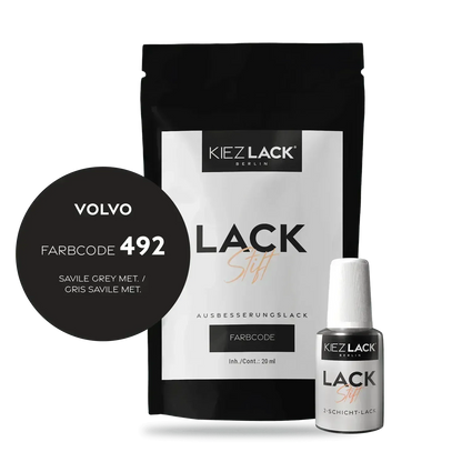 Kiezlack Lackstift Autolack Lackstift VOLVO 492 SAVILE GREY MET.