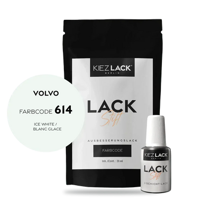 Kiezlack Lackstift Autolack Lackstift VOLVO 614 ICE WHITE