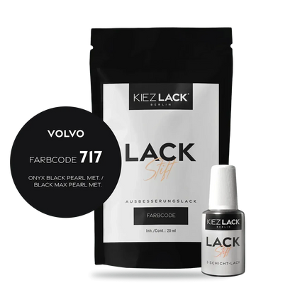 Kiezlack Lackstift Autolack Lackstift VOLVO 717 ONYX BLACK PEARL MET.