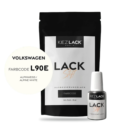 Kiezlack Lackstift Autolack Lackstift Volkswagen L90E ALPINWEISS