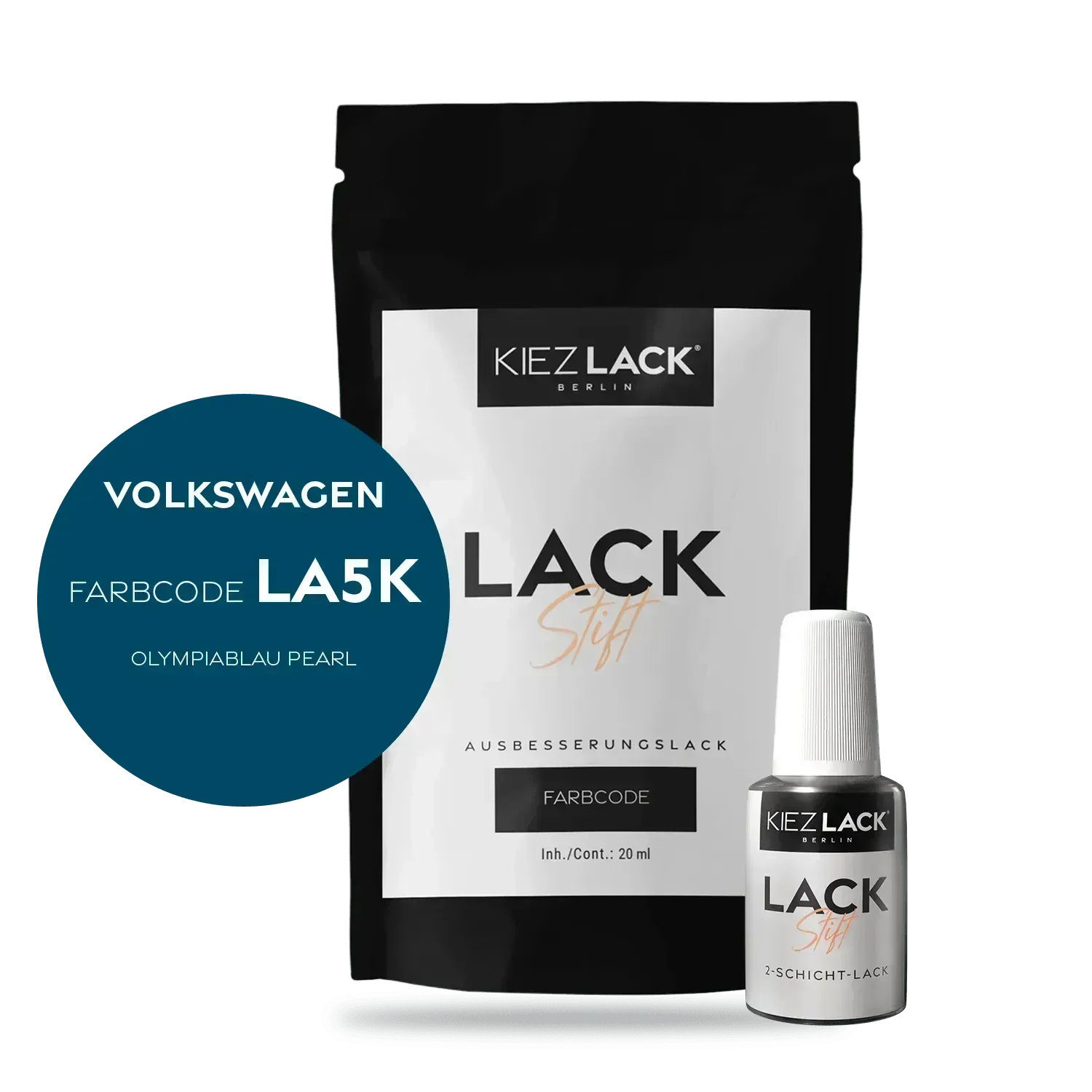 Kiezlack Lackstift Autolack Lackstift Volkswagen LA5K OLYMPIABLAU PEARL