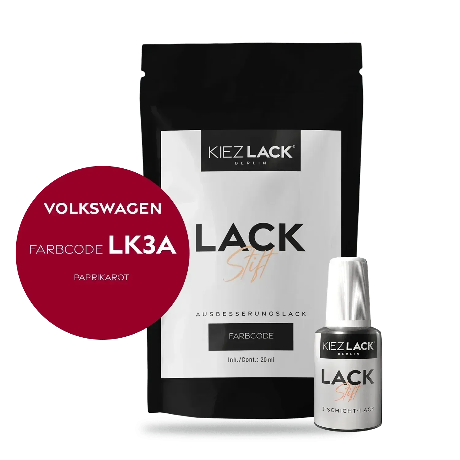 Kiezlack Lackstift Autolack Lackstift Volkswagen LK3A PAPRIKAROT