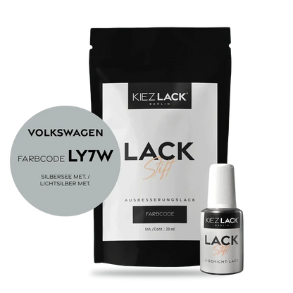 Kiezlack Lackstift Autolack Lackstift Volkswagen LY7W SILBERSEE MET.