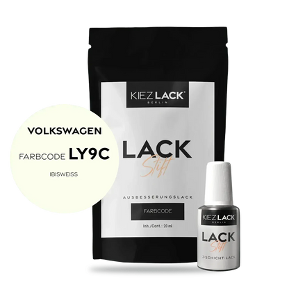 Kiezlack Lackstift Autolack Lackstift Volkswagen LY9C IBISWEISS