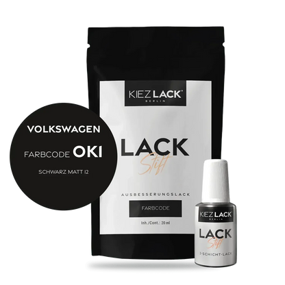 Kiezlack Lackstift Autolack Lackstift Volkswagen LOK1 SCHWARZ MATT 12
