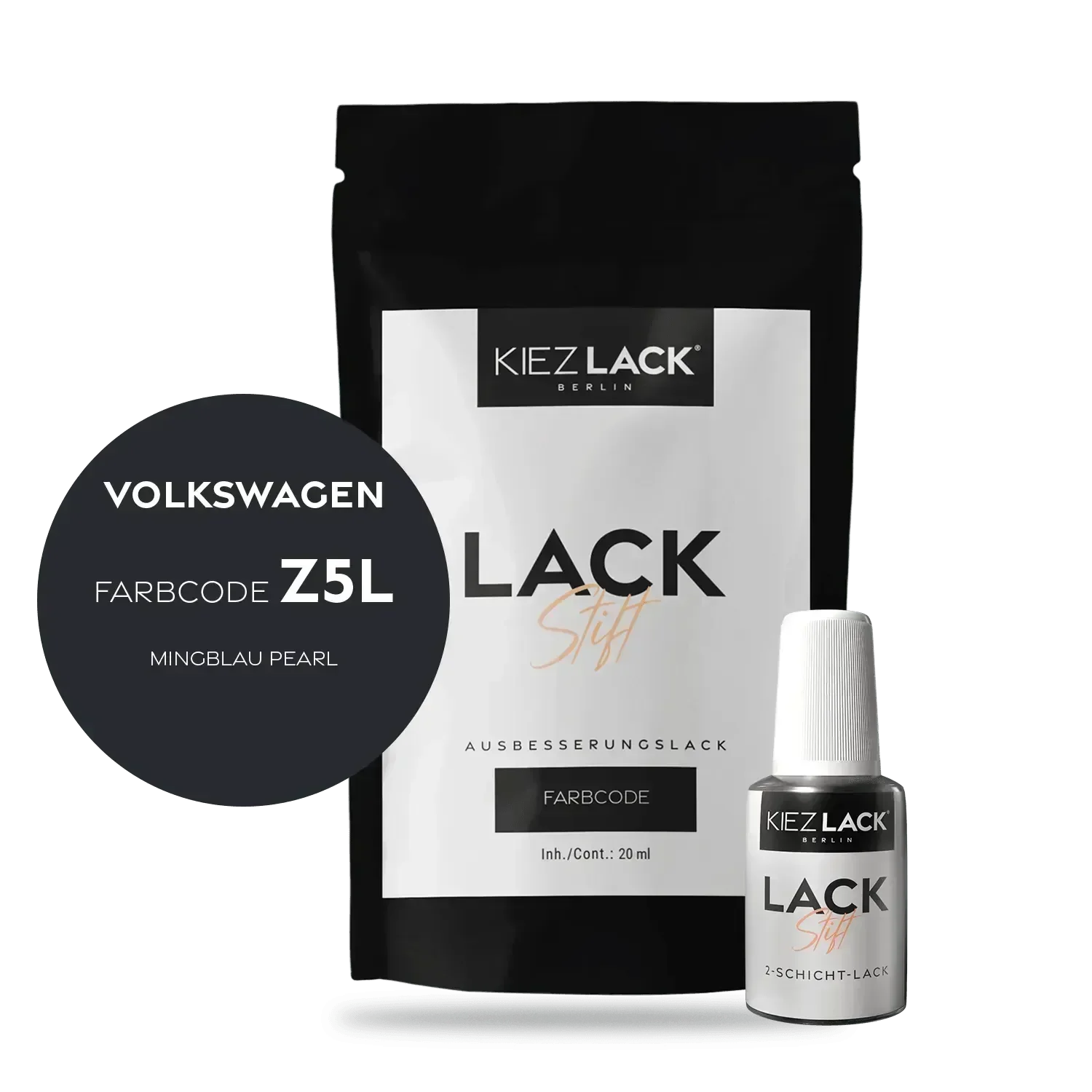 Kiezlack Lackstift Autolack Lackstift Volkswagen LZ5L MINGBLAU PEARL