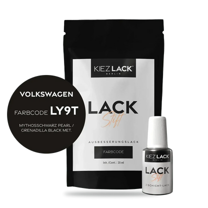 Kiezlack Lackstift Autolack Lackstift Volkswagen LY9T MYTHOSSCHWARZ PEARL