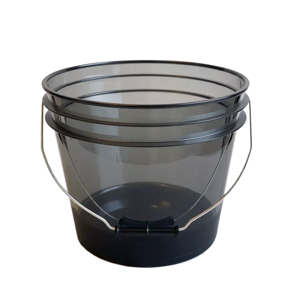 Kiezlack Wascheimer 13 L Heavy Duty Detailing Bucket – Schwarz Transparenter Wascheimer 13 L